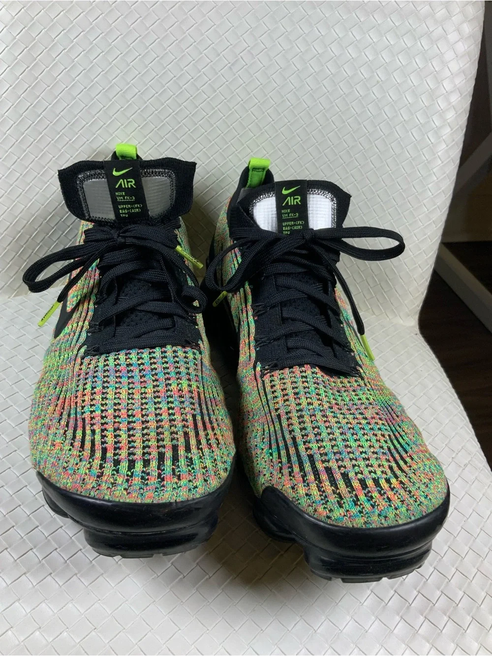 Nike Men’s Multicolor Flyknit Athletic Shoes with Black Accents
